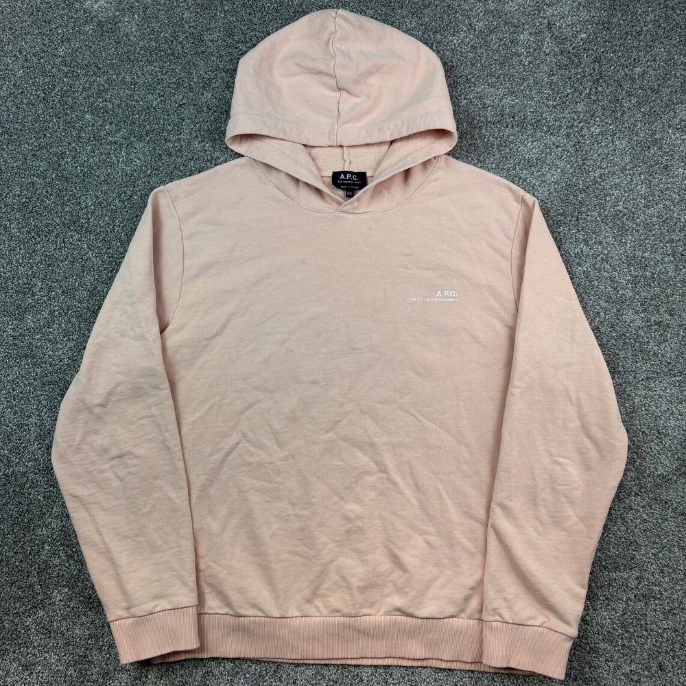 A.P.C. Hoodie Women's 2XL Pink Pullover Sweatshirt Atelier Production Création